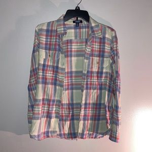 Chaps Long Sleeve Button Down Shirt. Size Medium.